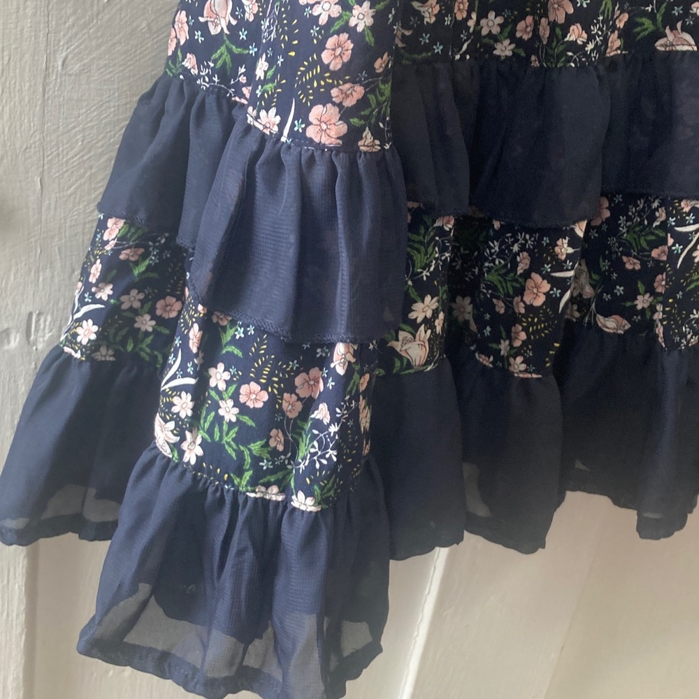 Papillon Navy and Pink Floral Dress/Tunic - Picture 4 of 9